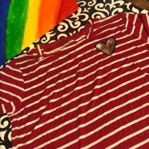 Striped T-shirt with heart